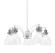 Easton Five Light Chandelier in White & Brushed Nickel (200|1945-WHBN-4760)