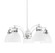 Easton Five Light Chandelier in White & Brushed Nickel (200|1945-WHBN-4111)