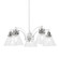 Easton Five Light Chandelier in White & Brushed Nickel (200|1945-WHBN-302)