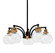 Easton Five Light Chandelier in Matte Black & Brass (200|1945-MBBR-202)