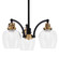 Easton Three Light Chandelier in Matte Black & Brass (200|1943-MBBR-4810)