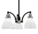 Easton Three Light Chandelier in Matte Black & Brushed Nickel (200|1943-MBBN-4761)