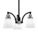 Easton Three Light Chandelier in Matte Black & Brushed Nickel (200|1943-MBBN-460)