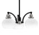 Easton Three Light Chandelier in Matte Black & Brushed Nickel (200|1943-MBBN-212)