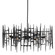 Attingham Six Light Chandelier in Satin Black (142|9000-1091)