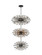 Vera 90 Light Chandelier in Black (173|2500G50L3BK)