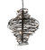 Cyclone 20 Light Chandelier in Black Metal (57|263093)