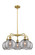 Downtown Urban Five Light Chandelier in Brushed Brass (405|516-5CR-BB-G1213-8SM)