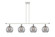 Ballston Four Light Island Pendant in White Polished Chrome (405|516-4I-WPC-G1213-8SM)