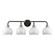 Indigo Four Light Vanity in Black/Antique Gold White (110|22534 BKAG-WH)