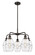 Downtown Urban Five Light Chandelier in Oil Rubbed Bronze (405|516-5CR-OB-G557-6CL)