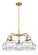 Downtown Urban Five Light Chandelier in Brushed Brass (405|516-5CR-BB-G556-8CL)