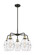 Downtown Urban Five Light Chandelier in Black Antique Brass (405|516-5CR-BAB-G557-6CL)