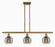 Ballston Three Light Island Pendant in Brushed Brass (405|516-3I-BB-G556-6SM)