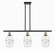 Ballston Three Light Island Pendant in Black Antique Brass (405|516-3I-BAB-G557-6CL)