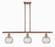 Ballston Three Light Island Pendant in Antique Copper (405|516-3I-AC-G122C-6CL)