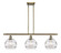 Ballston Three Light Island Pendant in Antique Brass (405|516-3I-AB-G556-8CL)