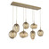 Cosmos Seven Light Pendant in Gilded Brass (404|PLB0065-07-GB-B-C01-E2)