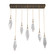 Rock Crystal LED Linear Pendant in Heritage Brass (404|PLB0050-07-HB-CB-C01-L1)