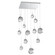 Gem LED Pendant in Classic Silver (404|CHB0039-12-CS-S-C01-L1)