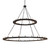 Loxley 36 Light Chandelier in Black Metal (57|264297)