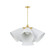 Bronson Five Light Chandelier in Aged Brass/White Plaster (70|BKO1502-AGB/WP)