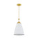 Bronson One Light Pendant in Aged Brass/White Plaster (70|BKO1500-AGB/WP)