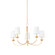 Montpelier Five Light Chandelier in Vintage Gold Leaf (70|5305-VGL)