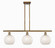 Ballston LED Island Pendant in Brushed Brass (405|516-3I-BB-G1216-8WM)