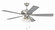 Economy Clear 4 Light 52''Ceiling Fan in Brushed Polished Nickel (46|ECF104BNK5-BNGW)