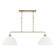 Ross Two Light Island Pendant in Aged Brass and White (65|852021AW)