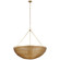 Clovis LED Chandelier in Aged Iron and Natural Wicker (268|CHC 5639AI/NTW)