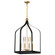 Sheffield Eight Light Pendant in Matte Black with Warm Brass Accents (51|7-7800-8-143)