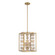 Birch Four Light Pendant in Warm Brass (51|3-4197-4-322)