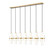 Cayden Seven Light Linear Chandelier in Modern Gold (224|1946P-7L-MGLD)