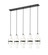 Cayden Five Light Linear Chandelier in Matte Black (224|1946P-5L-MB)