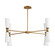 Krevat Eight Light Chandelier in Black / Natural Aged Brass (16|24828SWBKNAB)