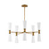 Krevat Ten Light Chandelier in Black / Natural Aged Brass (16|24825SWBKNAB)