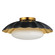 Primrose One Light Flush Mount in Black / Gold Leaf (16|18059BKGL)