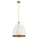 Jamie Three Light Pendant in Studio White w/ Aged Brass (19|860-3-0880)