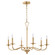 Maryse Six Light Chandelier in Aged Brass (19|6021-6-80)