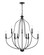 Senoia Nine Light Chandelier in Matte Black (59|98009-MB)