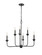 Freesia Six Light Chandelier in Matte Black (59|29706-MB)