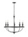 Emery Five Light Chandelier in Matte Black (59|28005-MB)