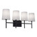 Rose Four Light Vanity in Black (162|ROSV2711CBBK)