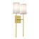 Rose Two Light Wall Sconce in Satin Brass (162|ROSS1020CBSB)
