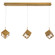 Ice Cube LED Chandelier in Aged Brass (34|PD-29303L-AB)