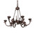 Mahogany Bronze Nine Light Chandelier Hardware in Mahogany Bronze (57|270133)