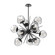 Luna LED Chandelier in Matte Black (404|CHB0095-0G-MB-GC-001-L3)