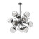 Luna LED Chandelier in Graphite (404|CHB0095-0G-GP-FC-001-L3)